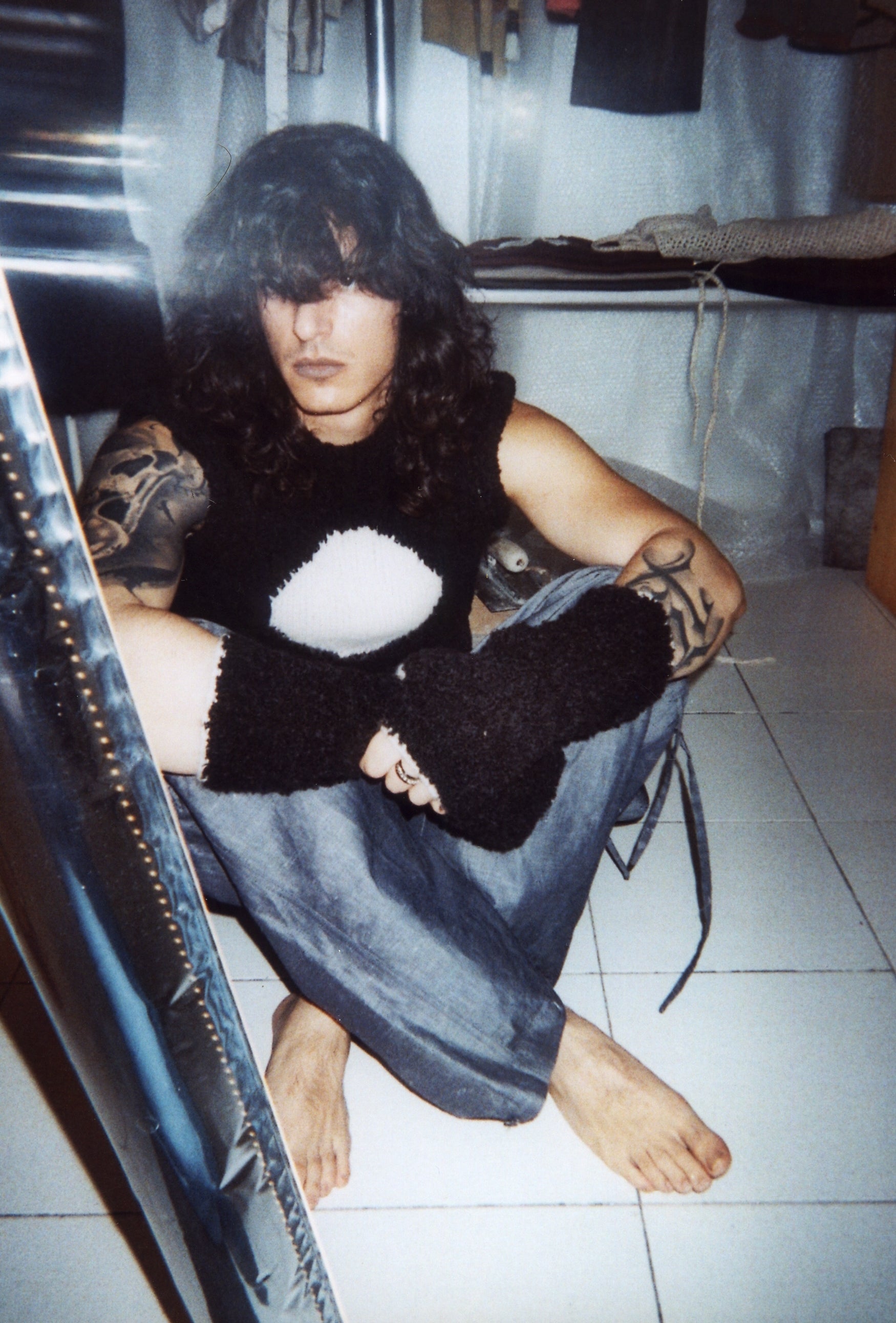 gilet in maglia geometrico anna tosti