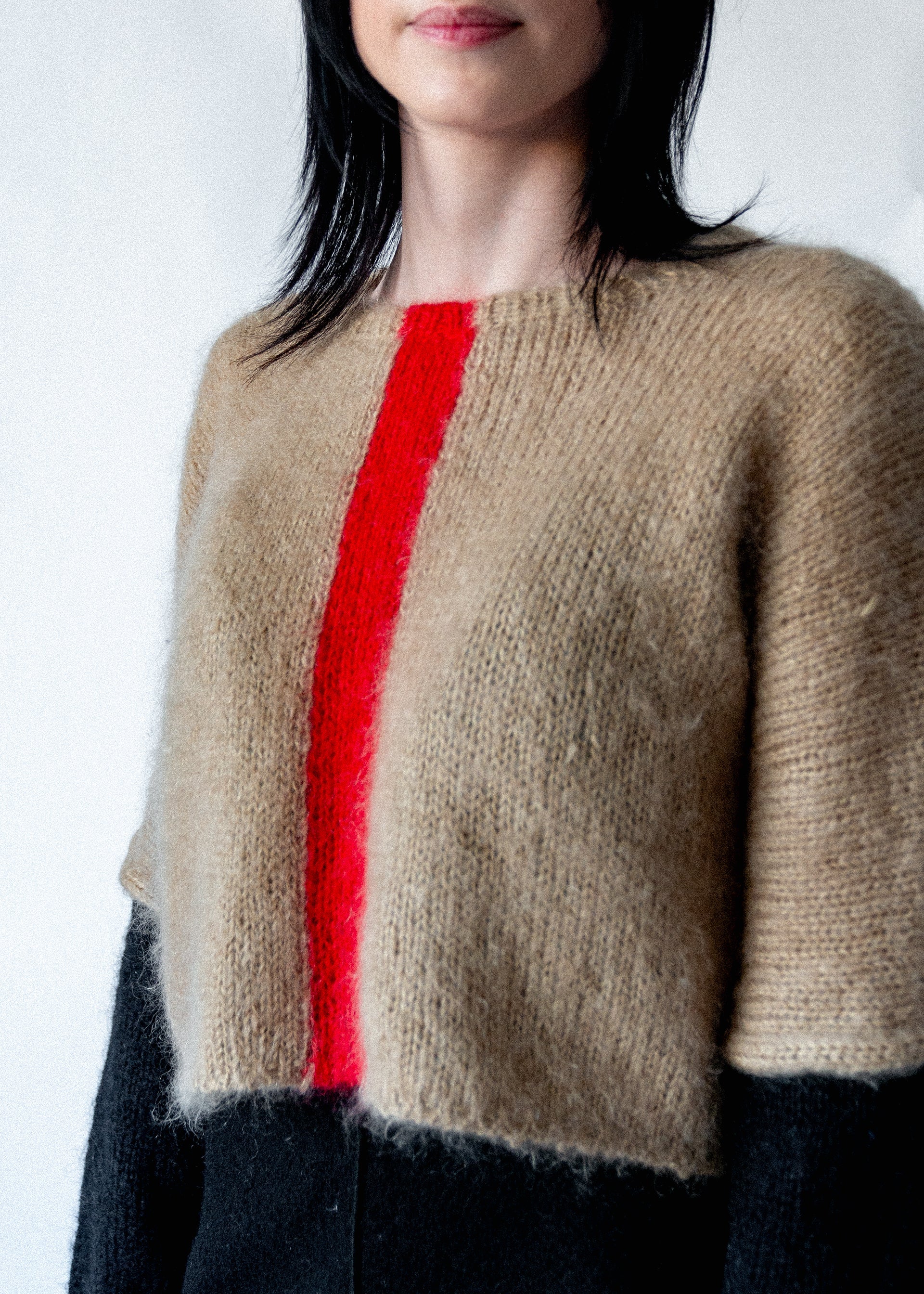 dettaglio lavorazione intarsia maglione anna tosti