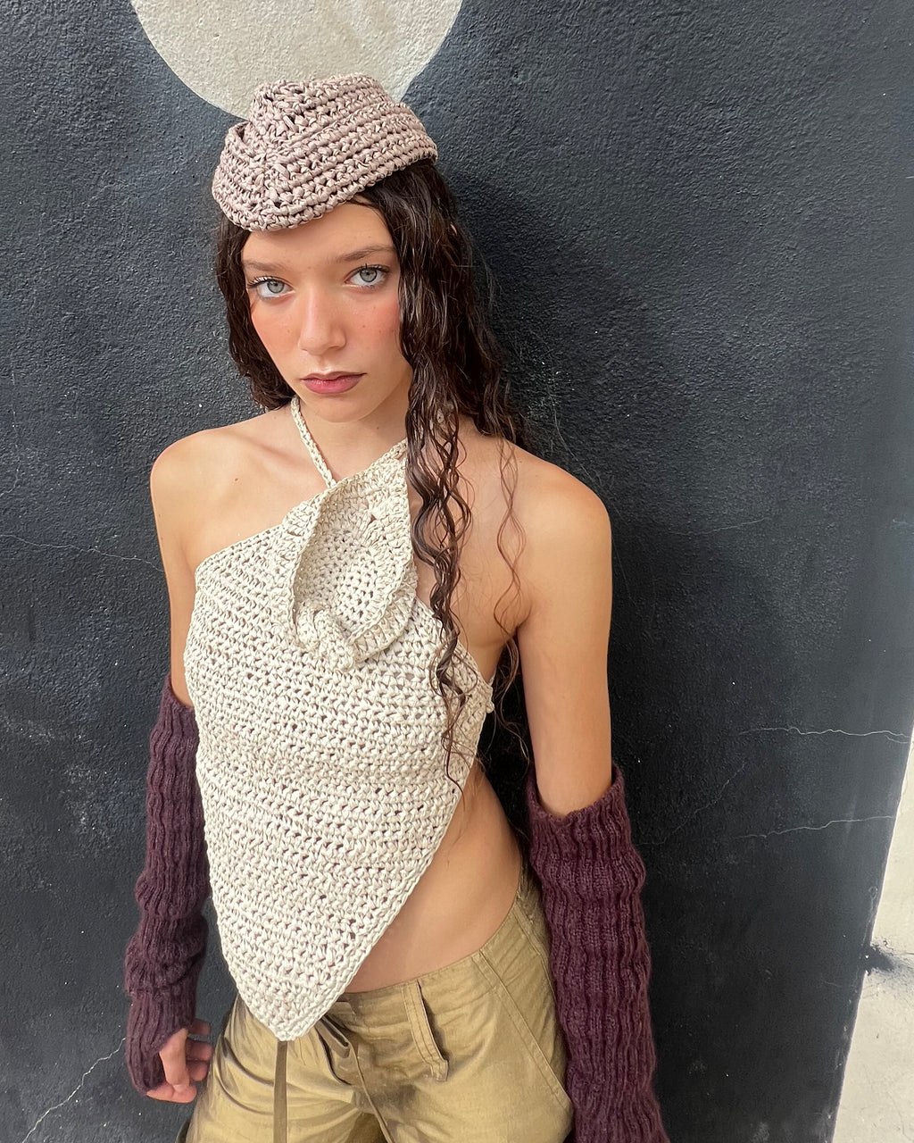 top crochet artigianale scultoreo anna tosti