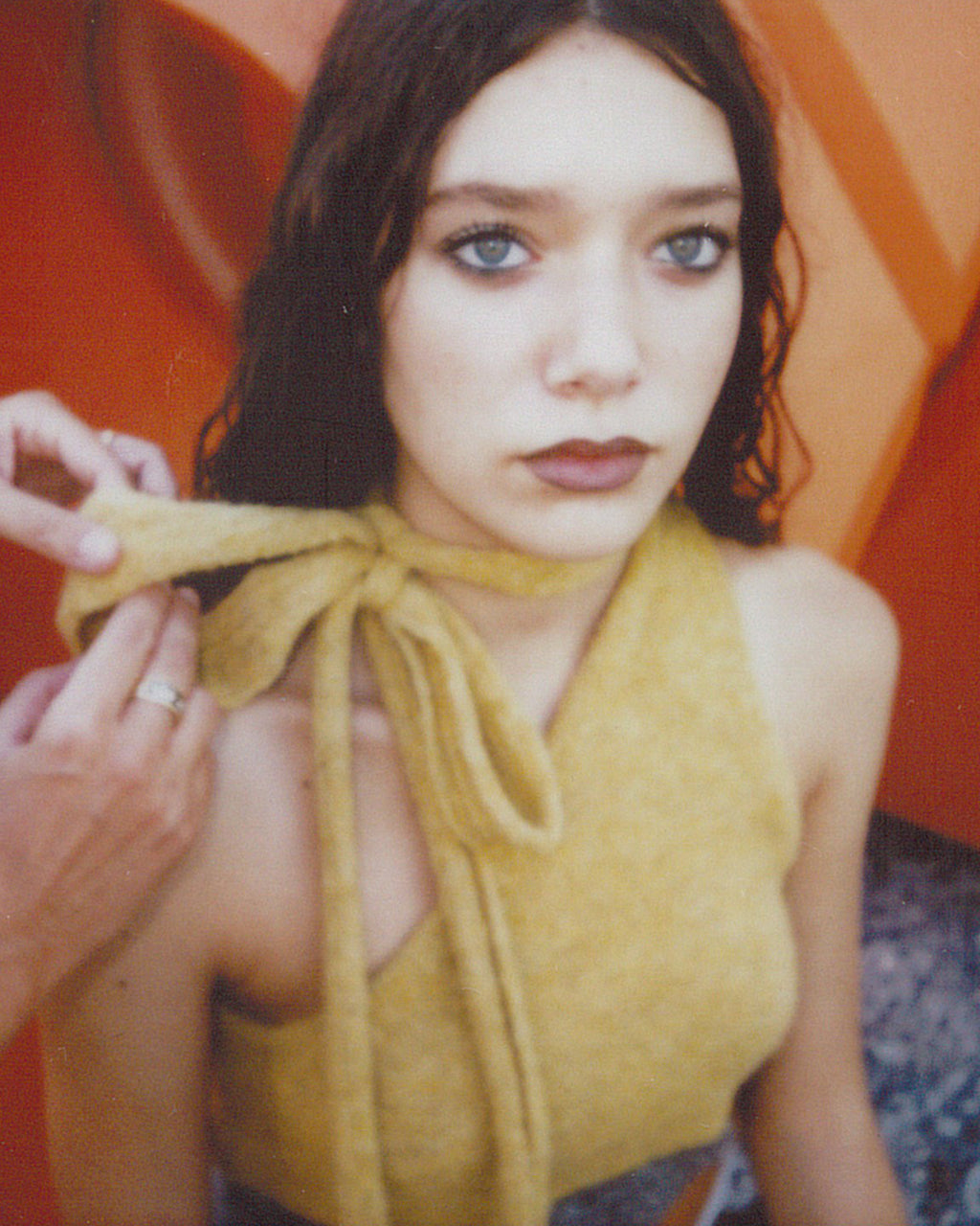 top monospalla a righe in maglieria artigianale anna tosti